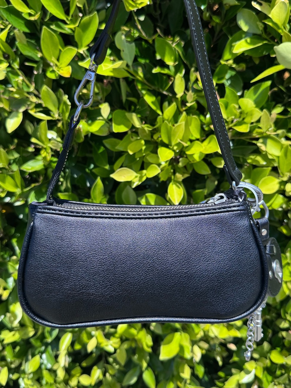 Juicy Couture Black Mini Shoulder Bag with Embroidered Crest - Picture 2 of 3